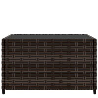 vidaXL Garten-Couchtisch Quadratisch Braun 50x50x30 cm Poly Rattan