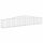 vidaXL Gabionen mit Hochbogen 2 Stk. 400x30x60/80 cm Verzinktes Eisen