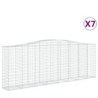 vidaXL Gabionen mit Hochbogen 7 Stk. 400x50x140/160cm...