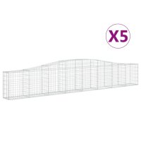 vidaXL Gabionen mit Hochbogen 5 Stk. 400x30x60/80 cm...