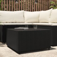 vidaXL Garten-Couchtisch Quadratisch Schwarz 50x50x30 cm...