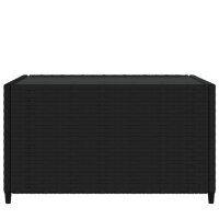 vidaXL Garten-Couchtisch Quadratisch Schwarz 50x50x30 cm Poly Rattan