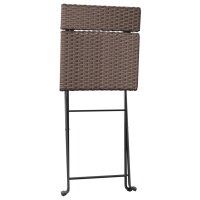 vidaXL Bistrost&uuml;hle 6 Stk. Klappbar Braun Poly Rattan und Stahl