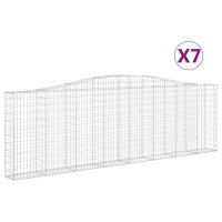 vidaXL Gabionen mit Hochbogen 7 Stk. 400x30x120/140cm...