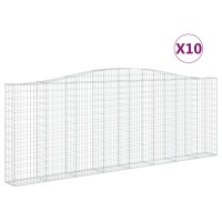 vidaXL Gabionen mit Hochbogen 10Stk. 400x30x140/160cm...