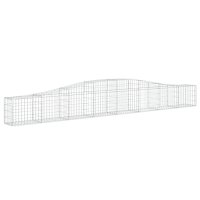 vidaXL Gabionen mit Hochbogen 4 Stk. 400x30x40/60 cm Verzinktes Eisen