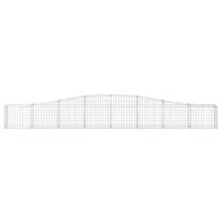 vidaXL Gabionen mit Hochbogen 6 Stk. 400x30x40/60 cm Verzinktes Eisen