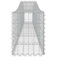 vidaXL Gabionen mit Hochbogen 6 Stk. 400x30x40/60 cm Verzinktes Eisen