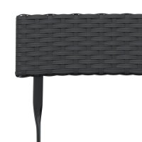 vidaXL Bistrost&uuml;hle 8 Stk. Klappbar Schwarz Poly Rattan und Stahl