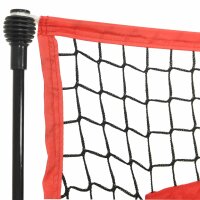 vidaXL Baseball-Netz Tragbar Schwarz und Rot 183x105x183 cm Polyester