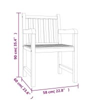 vidaXL 4-tlg. Garten-Essgruppe Massivholz Teak