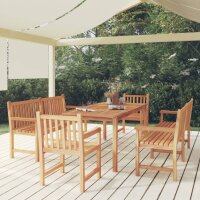 vidaXL 5-tlg. Garten-Essgruppe Massivholz Teak