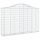 vidaXL Gabionen mit Hochbogen 12Stk. 200x30x120/140cm Verzinktes Eisen