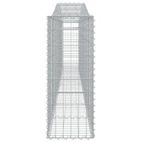 vidaXL Gabionen mit Hochbogen 6 Stk. 400x30x80/100cm Verzinktes Eisen