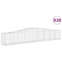 vidaXL Gabionen mit Hochbogen 20 Stk. 400x50x60/80cm...