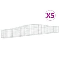 vidaXL Gabionen mit Hochbogen 5 Stk. 400x30x40/60 cm...