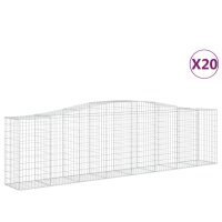 vidaXL Gabionen mit Hochbogen 20 Stk 400x50x100/120cm...