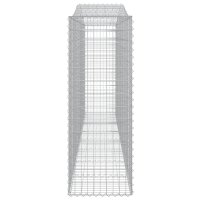 vidaXL Gabionen mit Hochbogen 4 Stk. 400x50x140/160cm Verzinktes Eisen
