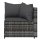 vidaXL 4-tlg. Garten-Lounge-Set mit Kissen Grau Poly Rattan