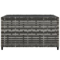 vidaXL Garten-Couchtisch Quadratisch Grau 50x50x30 cm Poly Rattan