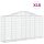 vidaXL Gabionen mit Hochbogen 18Stk. 200x30x100/120cm Verzinktes Eisen