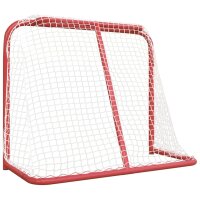 vidaXL Hockey-Tor Rot und Wei&szlig; 183x71x122 cm Polyester