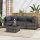 vidaXL 4-tlg. Garten-Lounge-Set mit Kissen Grau Poly Rattan