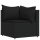 vidaXL 4-tlg. Garten-Lounge-Set mit Kissen Schwarz Poly Rattan