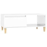 vidaXL Couchtisch Hochglanz-Weiß 90x50x36,5 cm...