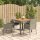 vidaXL 5-tlg. Garten-Essgruppe mit Kissen Grau Poly Rattan