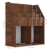 vidaXL Kinder-B&uuml;cherregal Braun Eiche 71x30x78,5 cm Holzwerkstoff