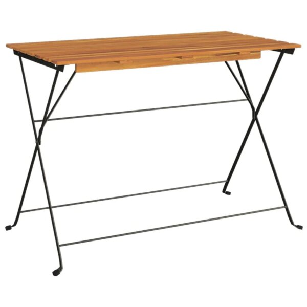 vidaXL Bistrotisch Klappbar 100x54x71 cm Massivholz Akazie und Stahl