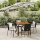 vidaXL 5-tlg. Garten-Essgruppe mit Kissen Schwarz Poly Rattan