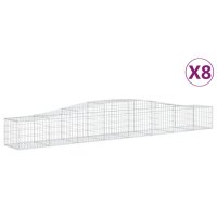 vidaXL Gabionen mit Hochbogen 8 Stk. 400x50x40/60cm...