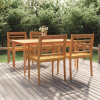 vidaXL 5-tlg. Garten-Essgruppe Massivholz Teak