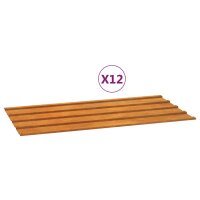 vidaXL Dachplatten 12 Stk. Rostig 80x44 cm Cortenstahl