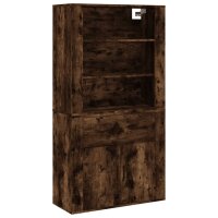 vidaXL Highboard Räuchereiche Holzwerkstoff