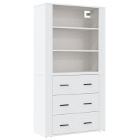 vidaXL Highboard Wei&szlig; Holzwerkstoff