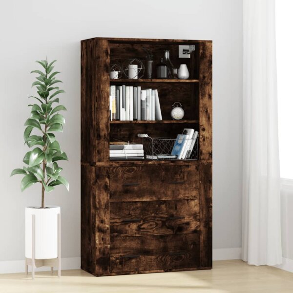 vidaXL Highboard R&auml;uchereiche Holzwerkstoff