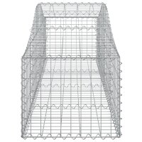 vidaXL Gabionen mit Hochbogen 3 Stk. 200x50x40/60 cm Verzinktes Eisen