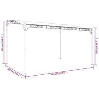 vidaXL Markise Anthrazit 4x3 m 180 g/m&sup2; Stoff und Stahl