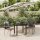 vidaXL 3-tlg. Garten-Essgruppe mit Kissen Schwarz und Grau Poly Rattan