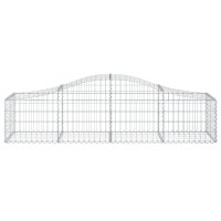 vidaXL Gabionen mit Hochbogen 20 Stk. 200x50x40/60 cm Verzinktes Eisen
