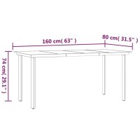 vidaXL 5-tlg. Garten-Essgruppe mit Kissen Schwarz und Grau Poly Rattan
