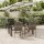 vidaXL 5-tlg. Garten-Essgruppe mit Kissen Schwarz und Grau Poly Rattan