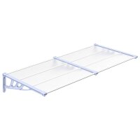 vidaXL T&uuml;rvordach Grau und Transparent 199x90 cm Polycarbonat