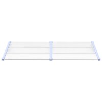 vidaXL T&uuml;rvordach Grau und Transparent 199x90 cm Polycarbonat