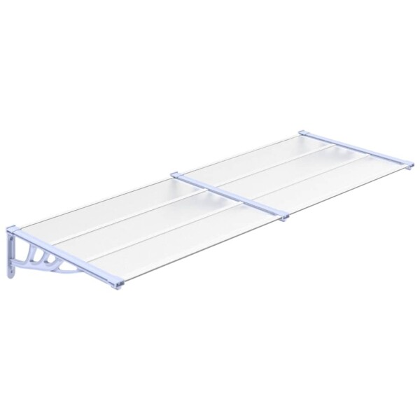 vidaXL T&uuml;rvordach Grau und Transparent 239x90 cm Polycarbonat