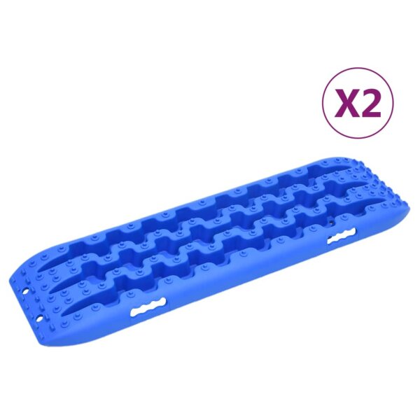 vidaXL Traktionsmatten 2 Stk. Blau 106x30,5x7 cm Nylon