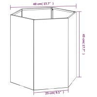 vidaXL Pflanzk&uuml;bel Rostig 40x40x45 cm Cortenstahl